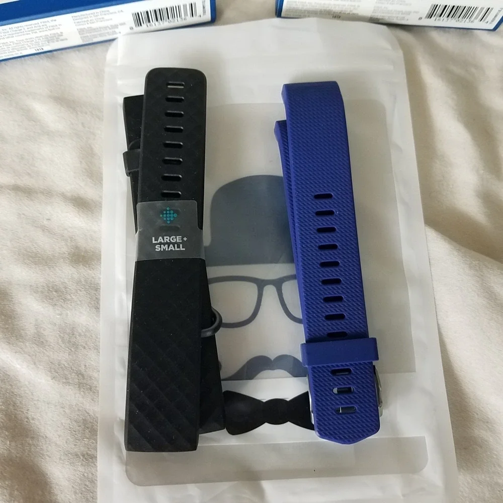 Fitbit Charge 2 Activity Tracker Lot Unisex OSFM Black Good Mixed Parts Bundle